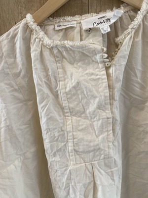 Mango cotton shirt beige, like new, size S