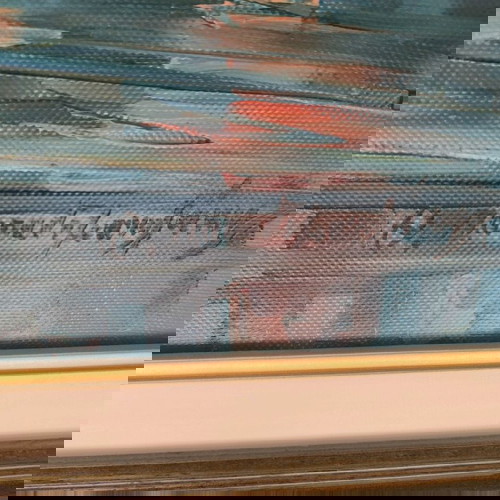Αθανάσιος Παπαδομανωλάκης Νησιωτικό Λιμάνι Ελαιογραφία