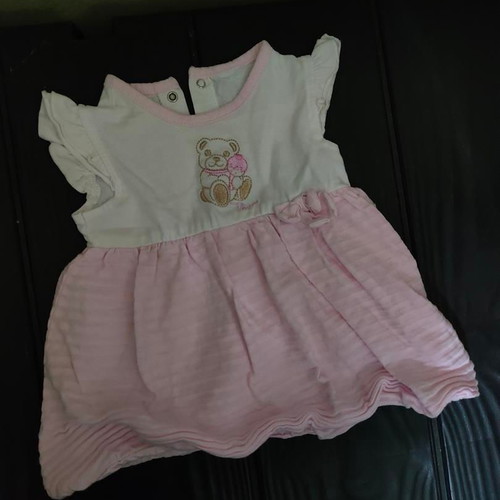 Baby dress with embroidered teddy bear like new