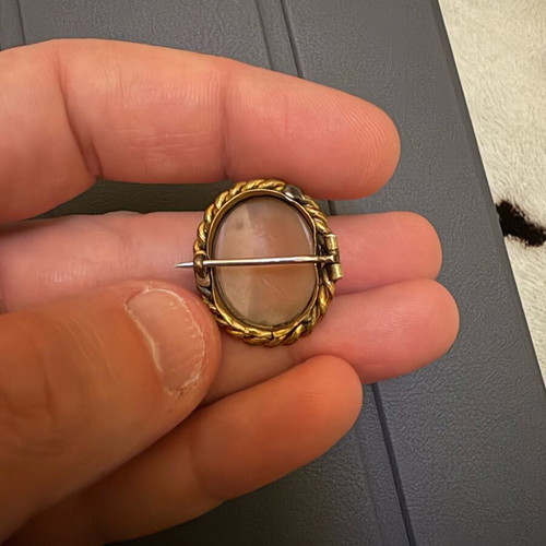 Cameo pin used with genuine design