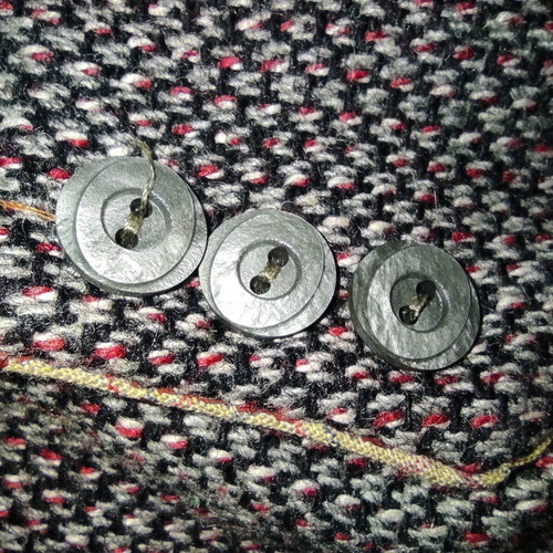 Vintage blazer used, grey with burgundy lining, size M