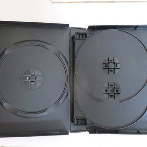 DVD case 10-disc used, black with diagonal layout