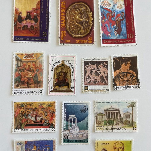 Greek stamps like new, pack of 12 from 1983