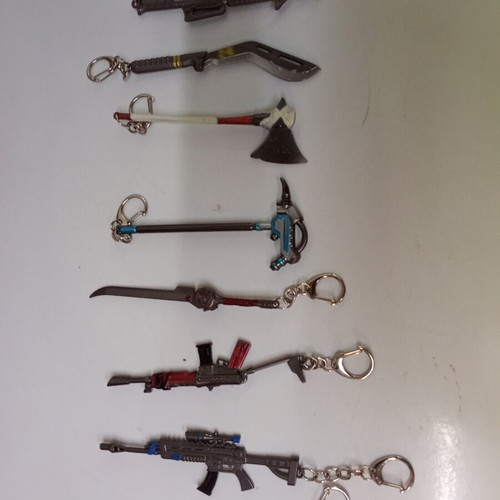 Fortnite metal keychains collectible miniatures, like new