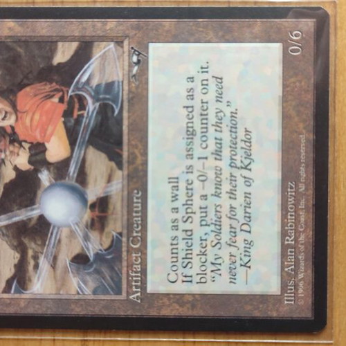 Shield Sphere Magic the Gathering card like new