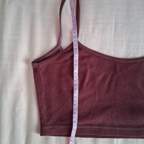 Vintage crop top 100% cotton like new, brown, sizes L and XL