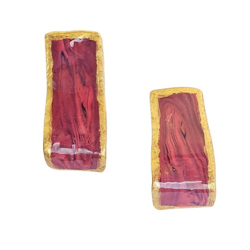 Handmade granite earrings from polymer clay new