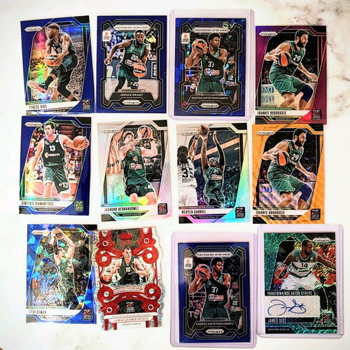 Panathinaikos cards lot of 11 with autograph new