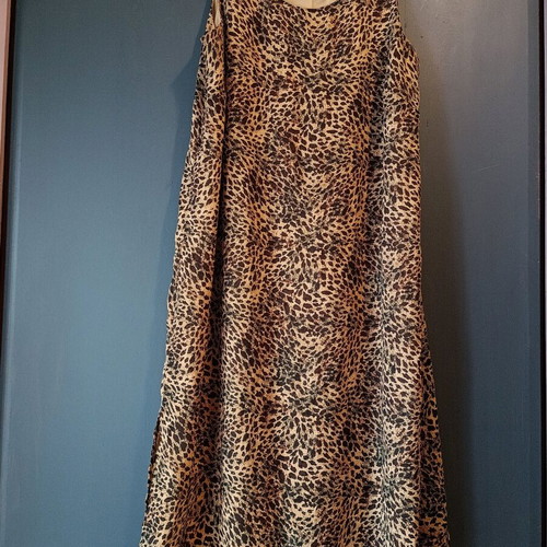SAG HARBOR animal long dress new, vintage style