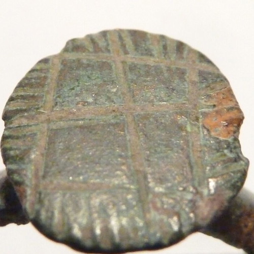 Antique Revival bronze ring with cross used