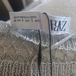 ZARA perforated blouse new silver size L