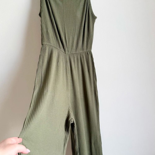 Bershka khaki one-piece like new, size S