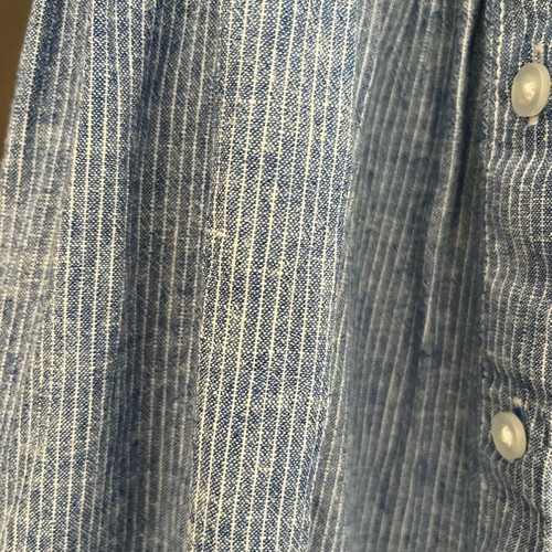 Mango dress like new, cotton with linen, backless, blue