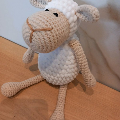 Amigurumi doll lamb 27 cm new, handmade knitted