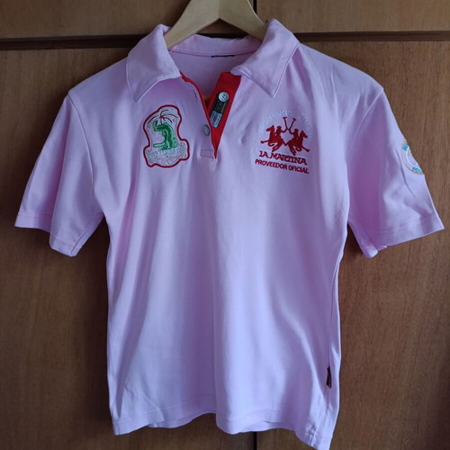 La Martina pink polo shirt for girls 14 years used