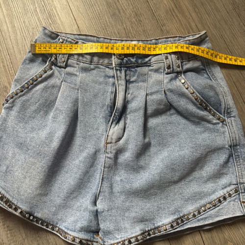 Denim shorts Queen Hearts Paris size M like new with studs