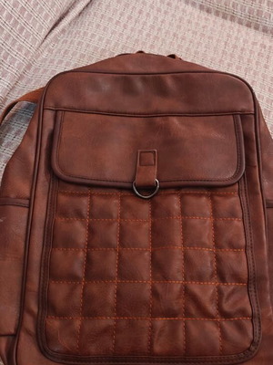 Backpack made of synthetic leather, new, brown
