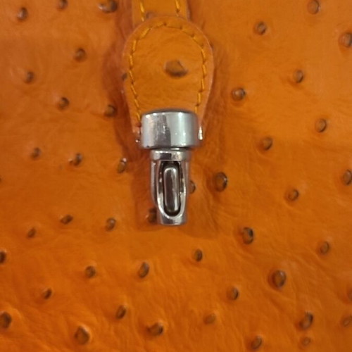 Italian leather crossbody bag orange new