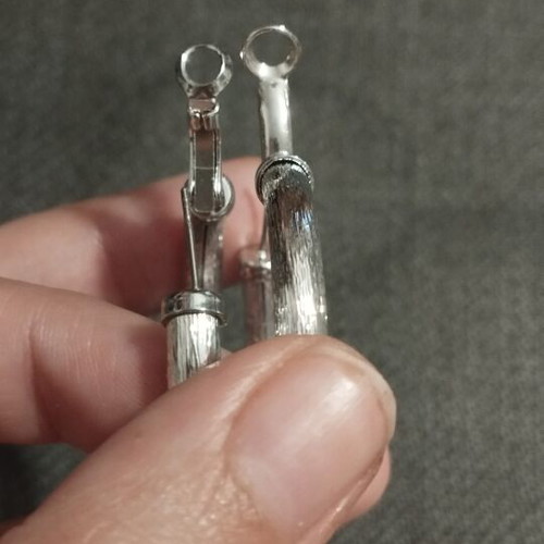 Pdsilver silver hoop earrings, nickel free, hypoallergenic