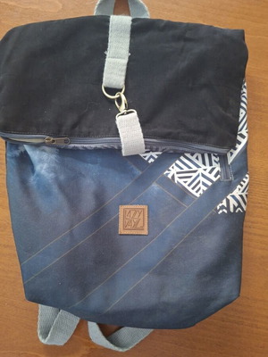 LazyDayz Handmade Backpack Like New Blue Black