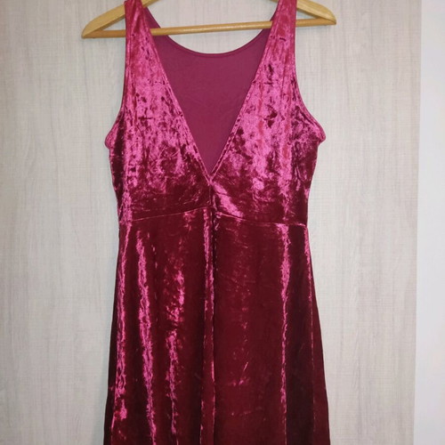 Bershka dress used, mini short with velvet texture size M