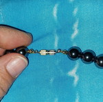 Hematite necklace like new, black, stress protection