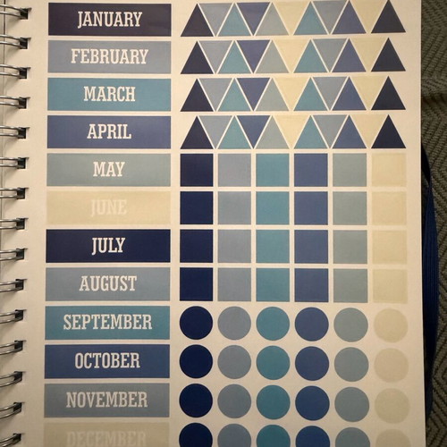 Planner diary new with spiral, stickers and magnetic bookmark