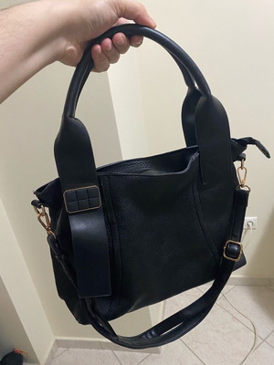 Handbag and crossbody bag like new, black leatherette