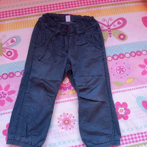 Babyface fabric pants for girls 98 cm like new, blue