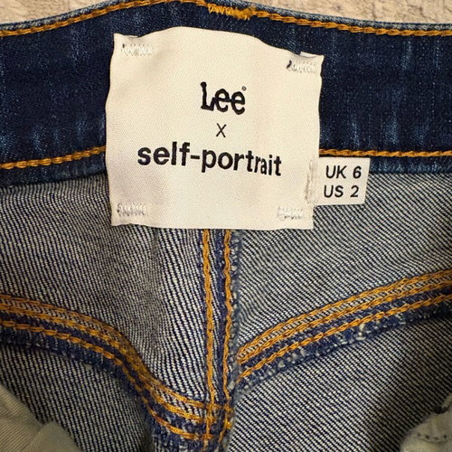 Lee Optix x Self-Portrait jeans like new, blue, size XS