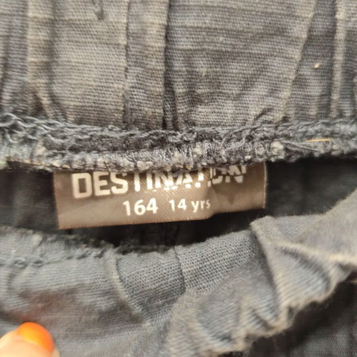 Destination cargo pants for boys 14y, gray blue