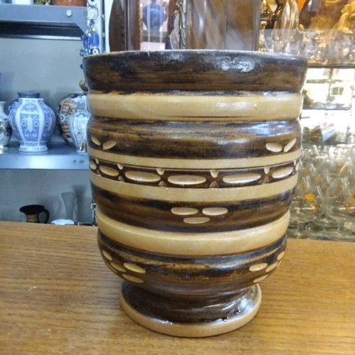 Wooden carved decorative mortar like new for spices
