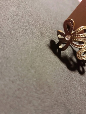 Handmade ring flower-shaped beige and brown new