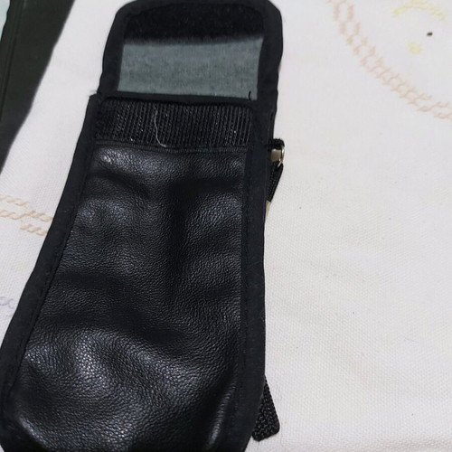 Phone case used, leather, size 15x7 cm