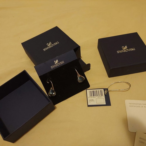 Swarovski μεγάλα σκουλαρίκια σταγόνα βροχής καινούργια