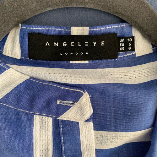 Angel Eye London embroidered striped shirt dress like new, size S