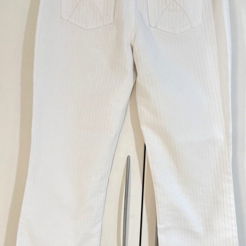 White long jeans XS/S like new with embossed striped pattern