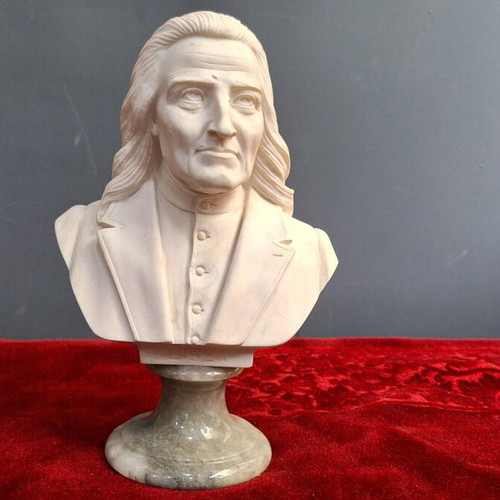 Franz Liszt bust like new made of marble dust and alabaster