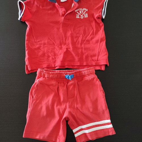 Summer sets for boys 2-3 years like new, cotton, pack of 4 with 3 Mothercare t-shirts gift