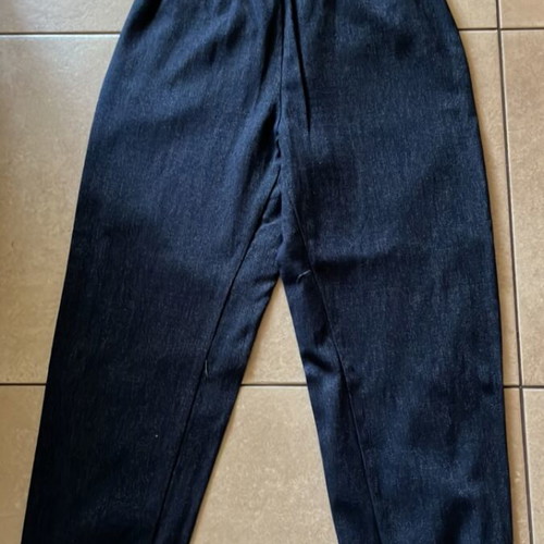 Zara women's dark blue denim-style pants like new, size S