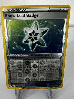 Snow Leaf Badge κάρτα Pokemon σαν καινούργια, Evolving Skies 159/203