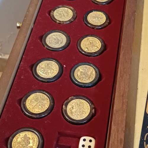 Byzantine Emperors Backgammon Set like new, collectible luxury edition
