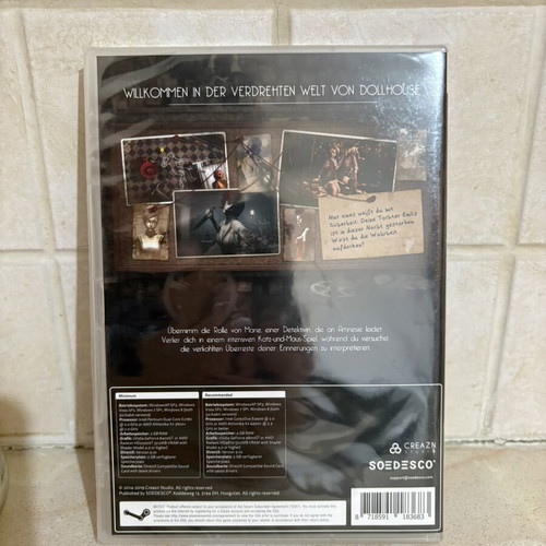 Dollhouse PC DVD with Steam code, sealed