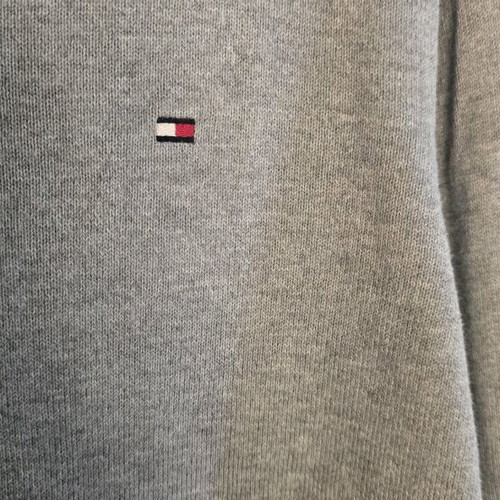Tommy Hilfiger sweater with cashmere and cotton like new, gray-blue medium size