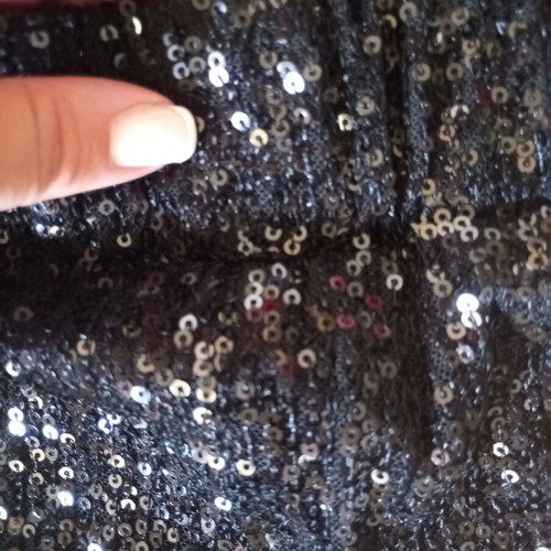Sinsay sequined pants, black, size S