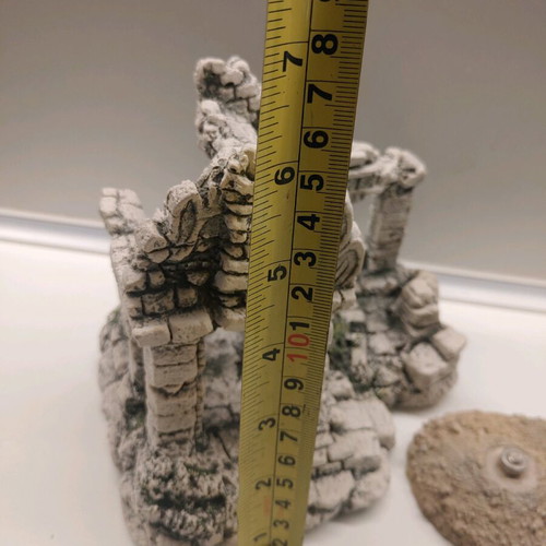 Decorative aquarium rocks used with ancient ruins and palm tree design