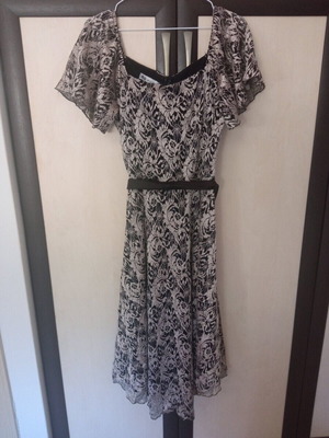 Zic Zac dress like new with lace, black and gold