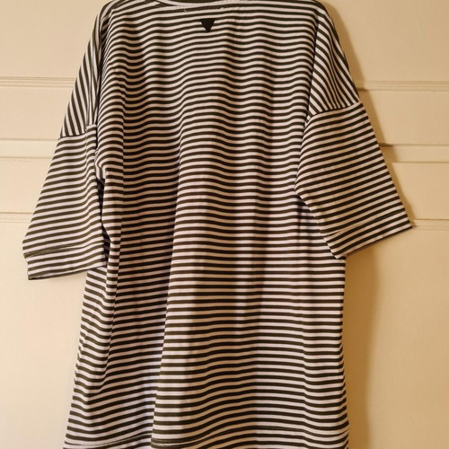 Vittorio men's blouse with 3/4 sleeve used, size M, white and green