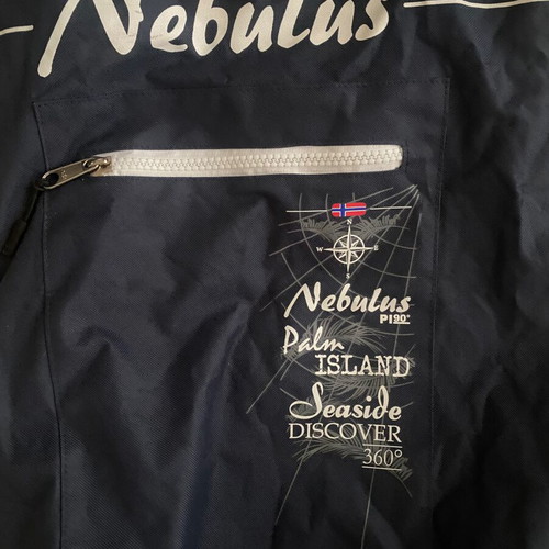 Nebulus bag like new, hand-held, white and blue