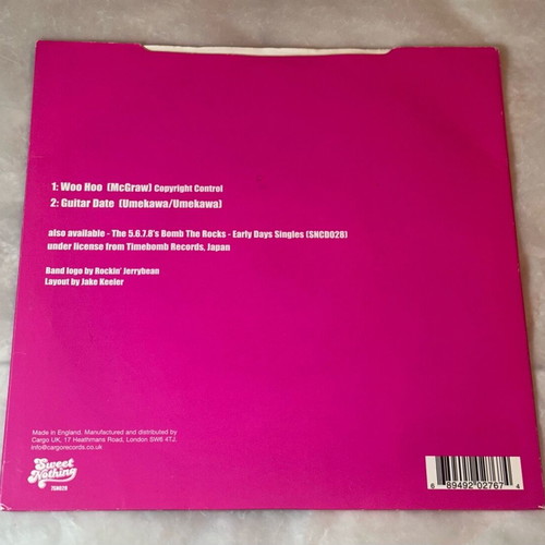 The 5.6.7.8's Woo Hoo / Guitar Date vinyl like new, 7” 45 RPM